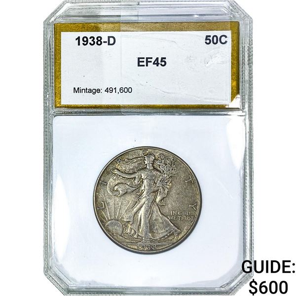 1938-D Walking Liberty Half Dollar PGA EF45