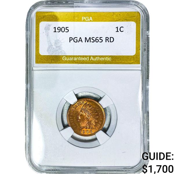 1905 Indian Head Cent PGA MS65 RD