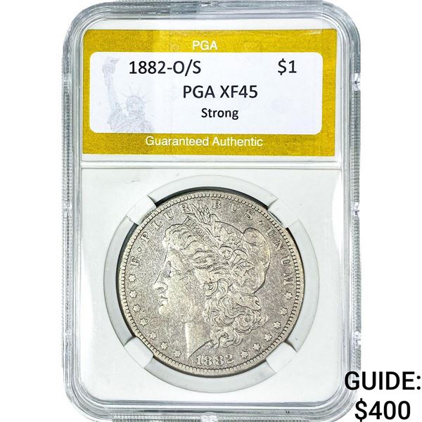 1882-O/S Morgan Silver Dollar PGA XF45 Strong