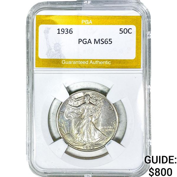 1936 Walking Liberty Half Dollar PGA MS65