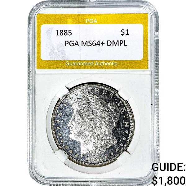 1885 Morgan Silver Dollar PGA MS64+ DMPL