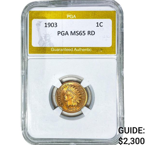 1903 Indian Head Cent PGA MS65 RD