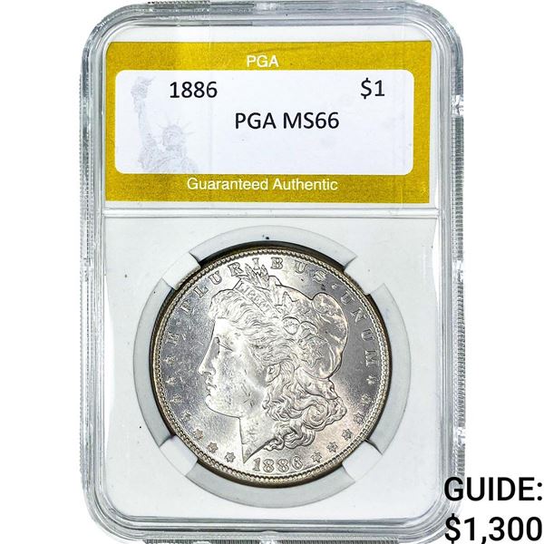 1886 Morgan Silver Dollar PGA MS66