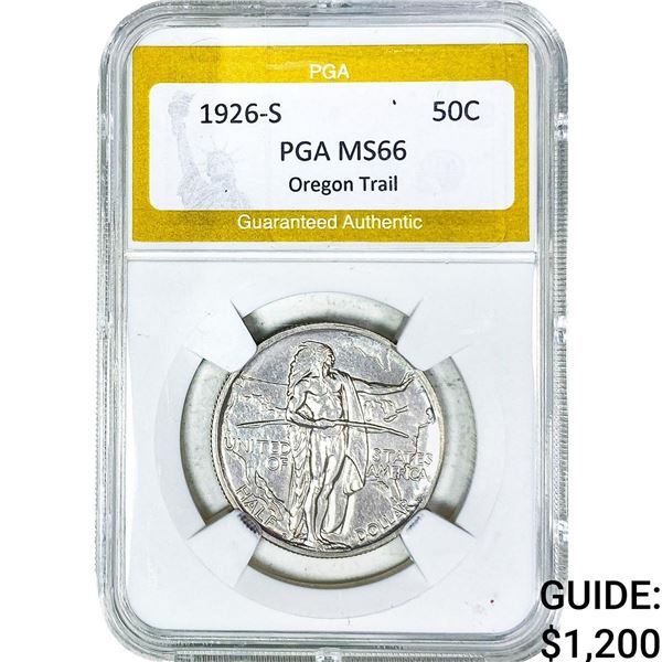 1926-S Oregon Trail Half Dollar PGA MS66
