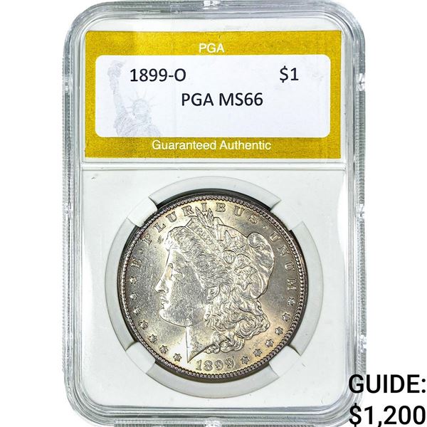 1899-O Morgan Silver Dollar PGA MS66