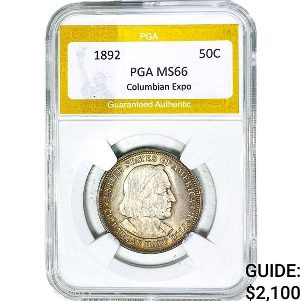 1892 Columbia Half Dollar PGA MS66
