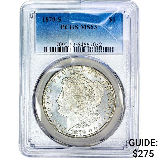1879-S Morgan Silver Dollar PCGS MS63