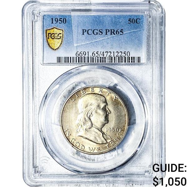 1950 Franklin Half Dollar PCGS PR65