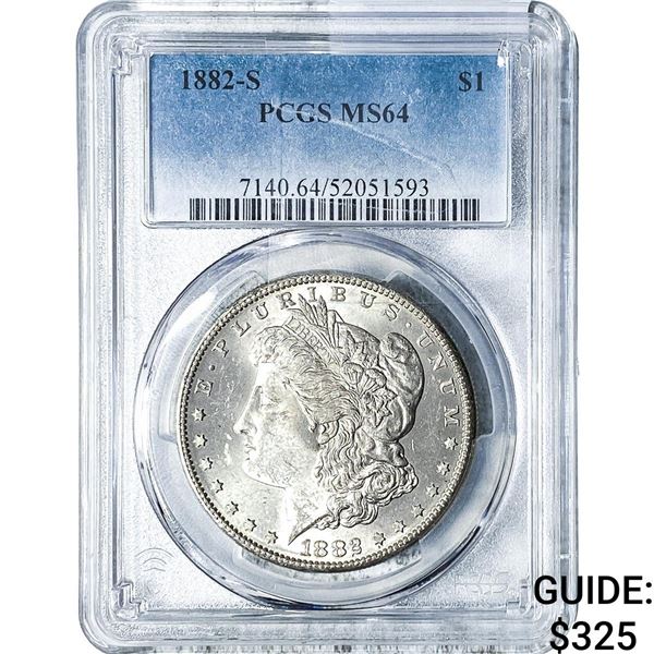 1882-S Morgan Silver Dollar PCGS MS64