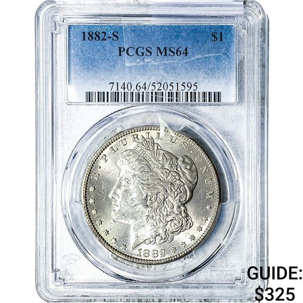 1882-S Morgan Silver Dollar PCGS MS64