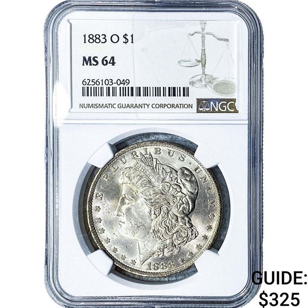 1883-O Morgan Silver Dollar NGC MS64