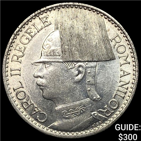 1938 Romania Silver 50 Lei