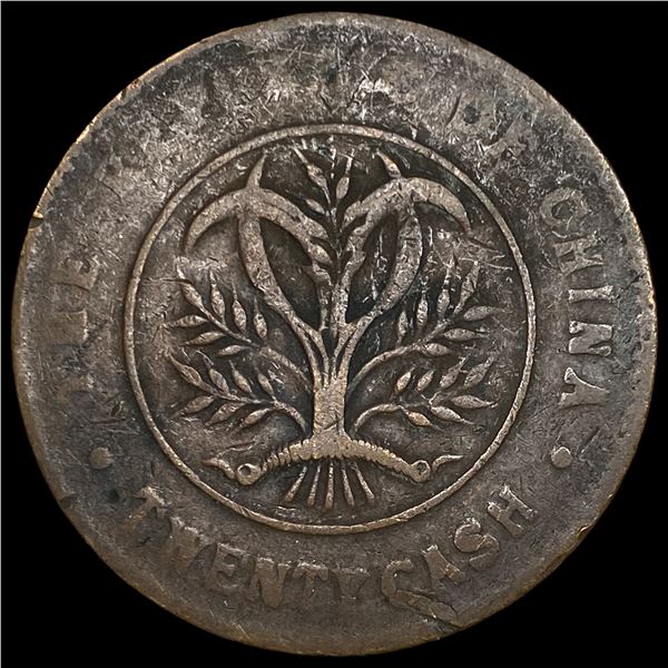 1919 Chins Hunsm Brass 20 Cash