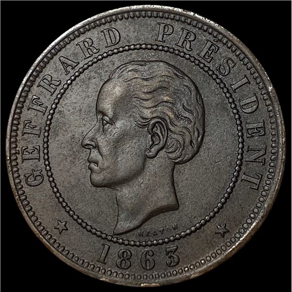 1863 Haiti Bronze 20 Centimes