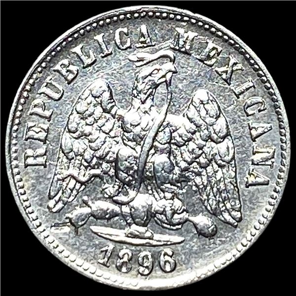1896 Mexico Silver 10 Centavos CLOSELY UNCIRCULATED