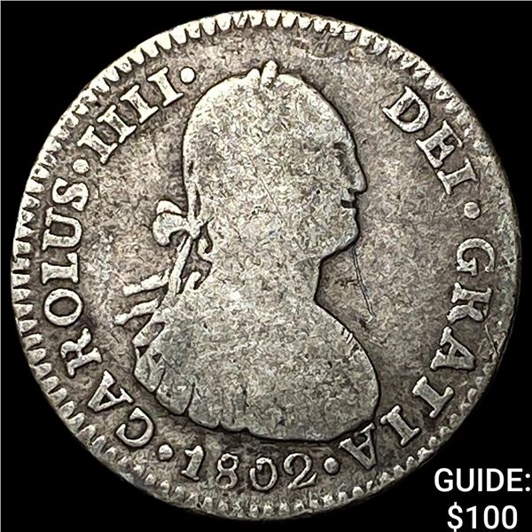1802 Bolivia Potosi Silver 1 Real