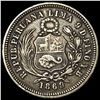 Image 2 : 1869 Peru Silver 1/5 Sol