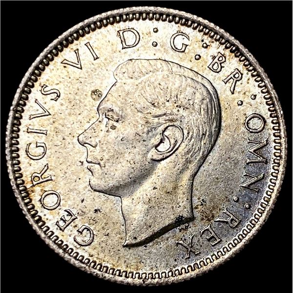 1945 Great Britain Silver 6 Pence