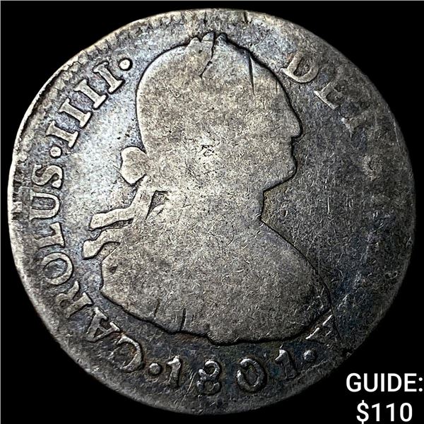 1801 Peru Silver 2 Reales