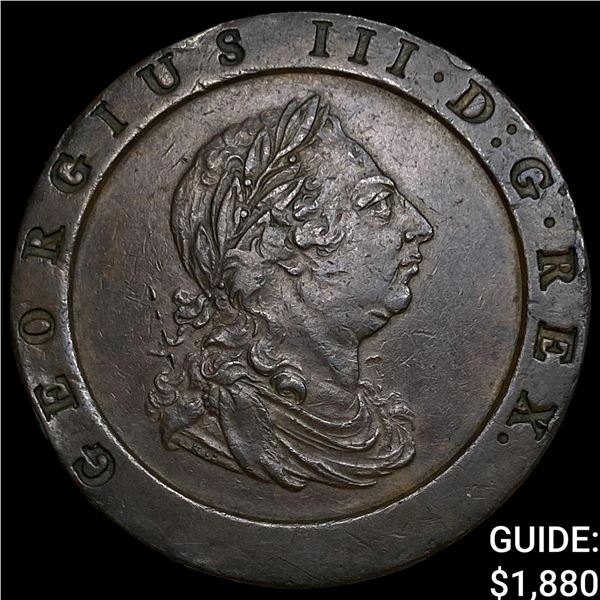 1797 Great Britain Copper "Cartwheel" 2 Pence