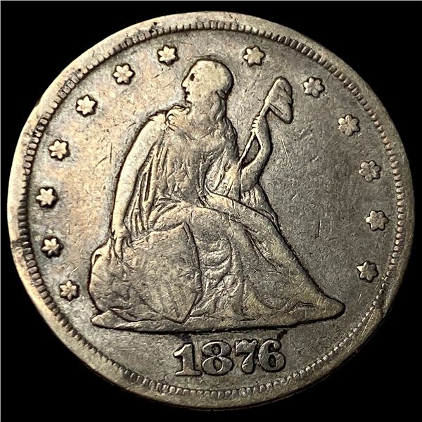 1876 Silver Twenty-Cent Piece LIGHTLY  CIRCULATED