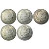 Image 1 : [5 Coins] 1921 Morgan Silver Dollar