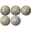Image 2 : [5 Coins] 1921 Morgan Silver Dollar