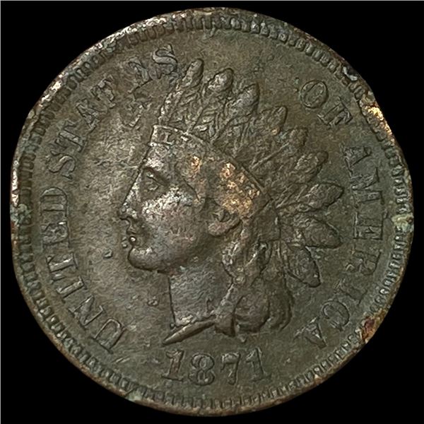 1871 Indian Head Cent NICELY CIRCULATED