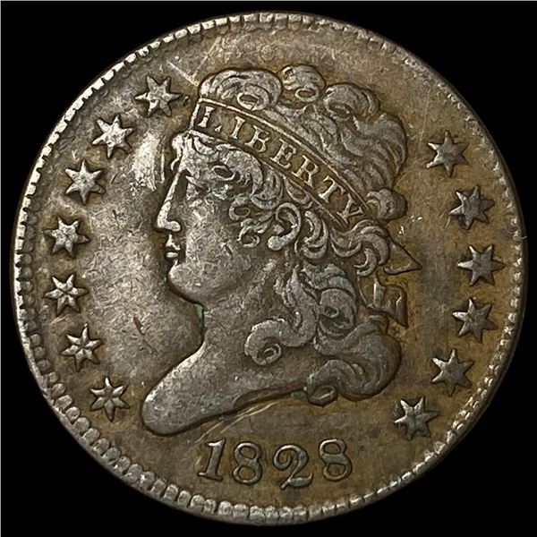 1828 Classic Head Half Cent NEARLY UNCIRCULATED
