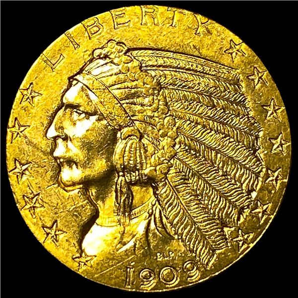 1909-D Indian Head $5 Gold Half Eagle UNCIRCULATED