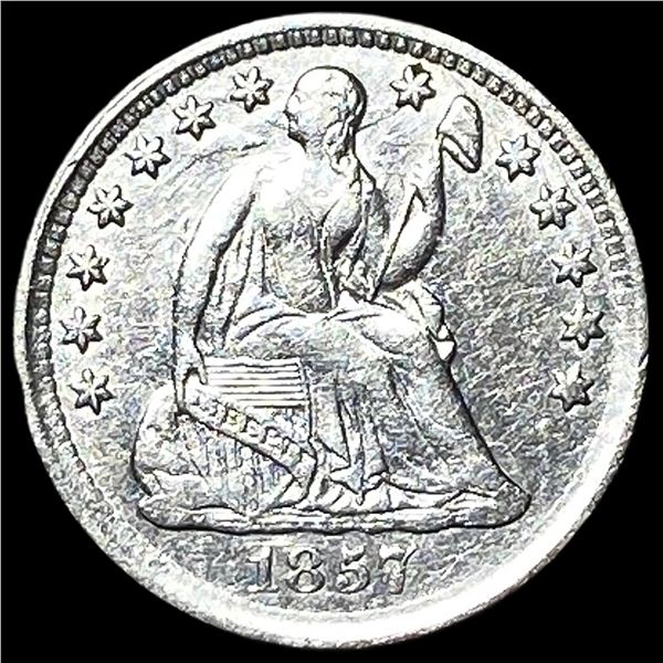 1857 Silver Seated Liberty Half Dime CLOSELY UNCIRCULATED