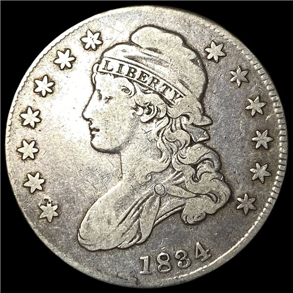 1834 Capped Bust Half Dollar LIGHTLY CIRCULATED