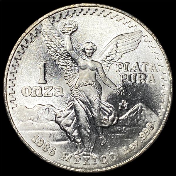 1985 Mexico Silver 1 Onza Libertad SUPERB GEM BU