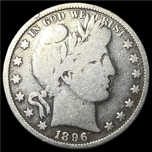1896 Silver Barber Half Dollar NICELY CIRCULATED