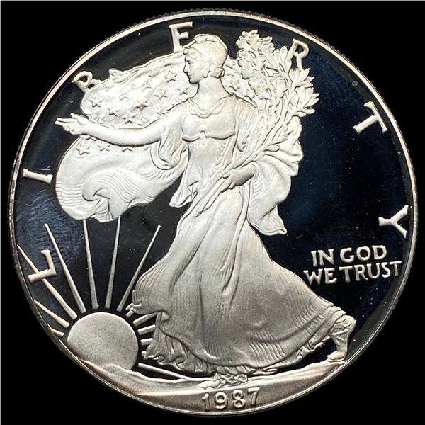 1987-S 1oz Silver American Eagle Proof $1 GEM PROOF