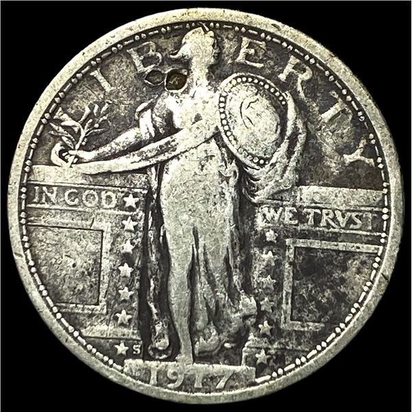 1917-S Type 1 Standing Liberty Quarter LIGHTLY CIRCULATED