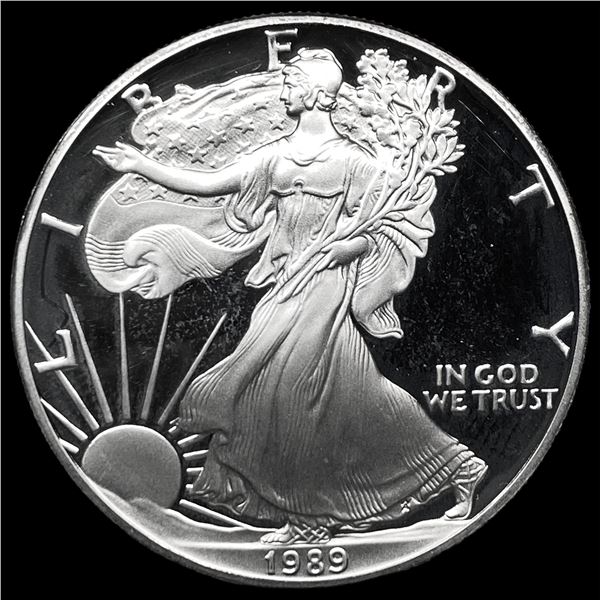 1989-S 1oz Silver American Eagle Proof $1 GEM PROOF