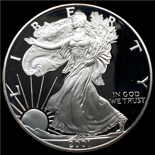 2001-W 1oz Silver American Eagle Proof $1 GEM PROOF