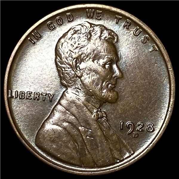 1928-D Lincoln Wheat Cent CHOICE AU