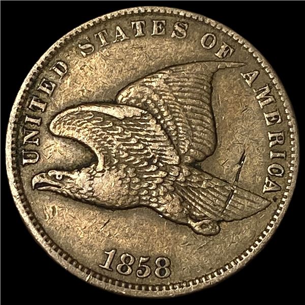 1858 Flying Eagle Cent NEARLY UNCIRCULATED