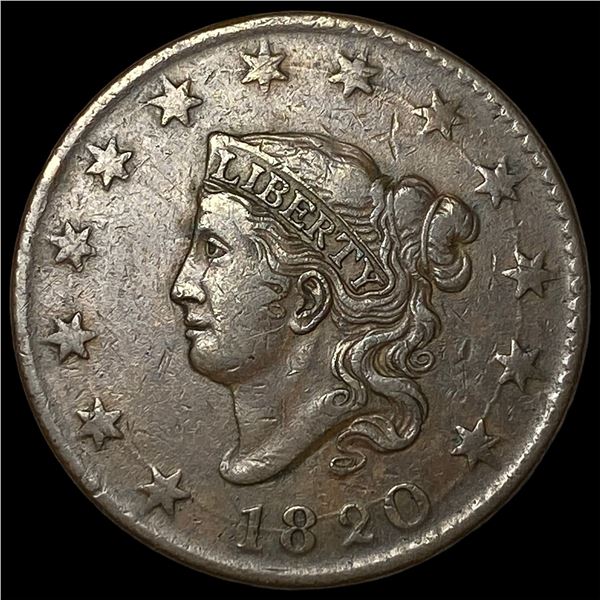 1820 Coronet Head Large Cent NEARLY UNCIRCULATED