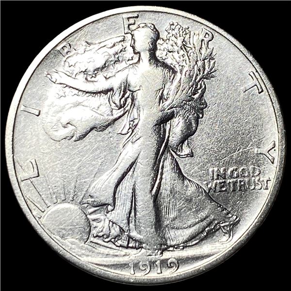 1919-S Walking Liberty Half Dollar ABOUT UNCIRCULATED