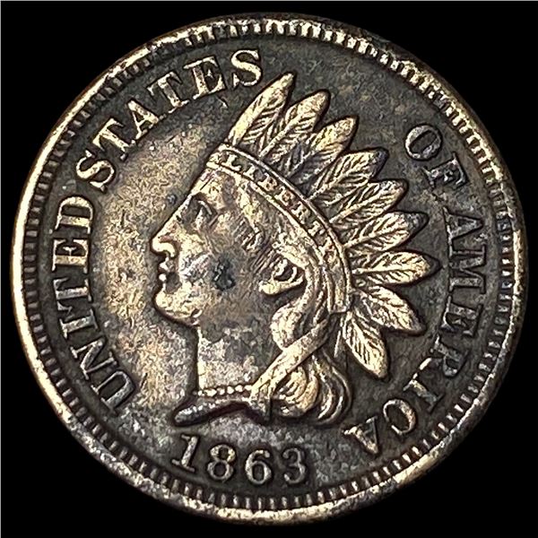 1863 Indian Head Cent NEARLY UNCIRCULATED