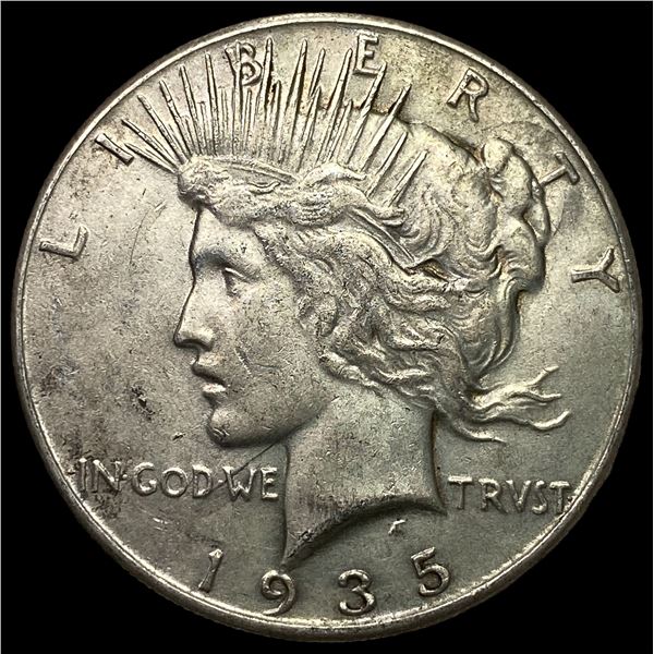 1935 Silver Peace Dollar CLOSELY UNCIRCULATED