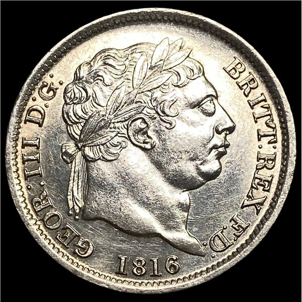 1816 Great Britain Silver Shilling UNCIRCULATED