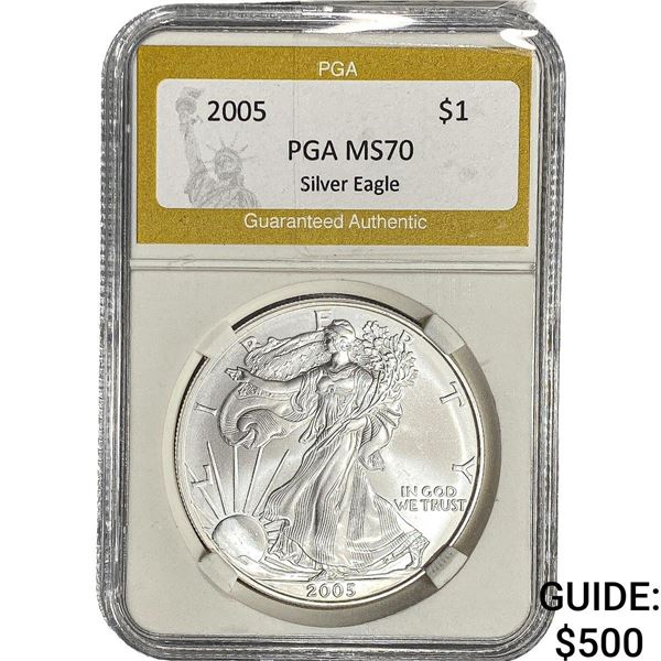 2005 American Silver Eagle PGA MS70