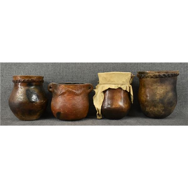 FOUR NAVAJO POTTERY JARS