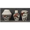 Image 1 : THREE MINIATURE HOPI POTTERY VASES (LORETTA NAVASIE)
