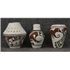 Image 3 : THREE MINIATURE HOPI POTTERY VASES (LORETTA NAVASIE)
