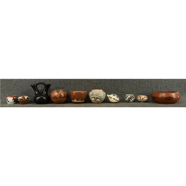 TEN PIECES OF POTTERY